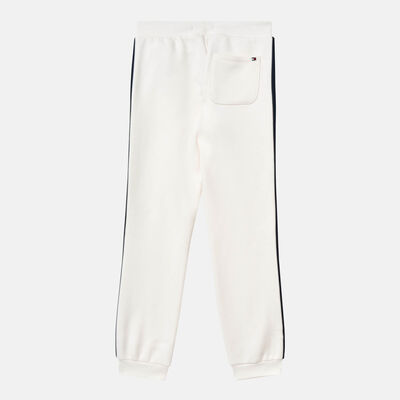 تومي هيلفيغر بنطال جلوبال سترايب كافد ليج للاطفال أبيض
