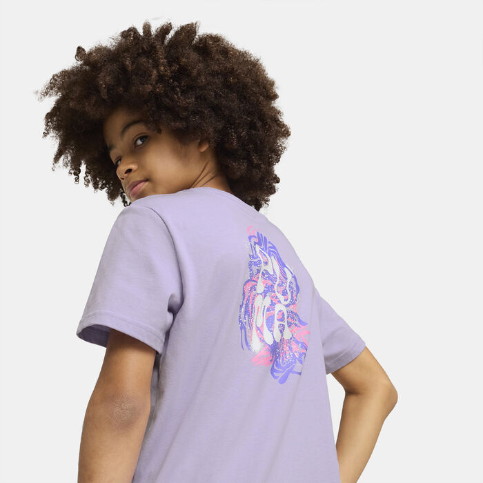 بوما طقم كرة القدم نيمار جونيور للأطفال تيشيرت كريتيفيتي بنفسجي image number 1