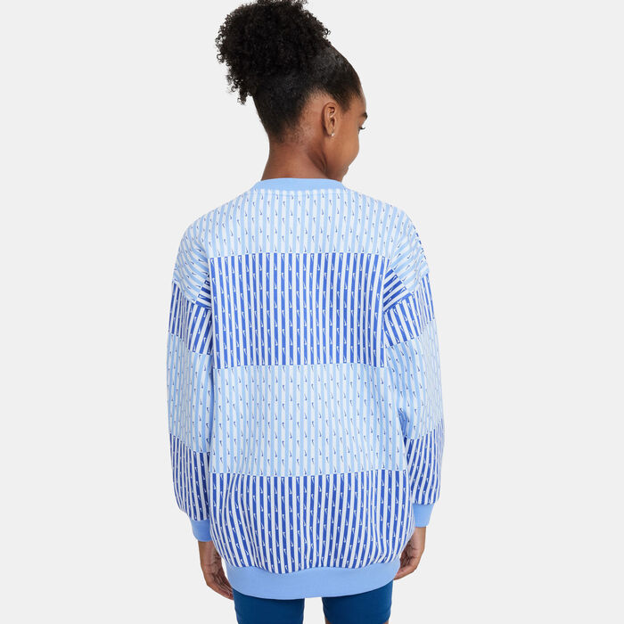 نايكي سويت شيرت سبورتسوير كلوب فليس للاطفال الكبار أزرق image number 1