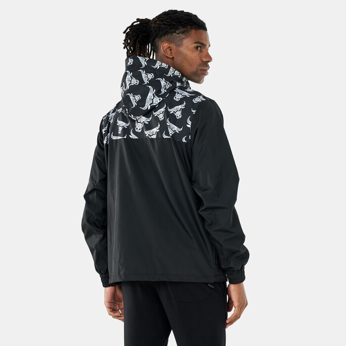 نيو ايرا جاكيت شيكاغو بولز ديستريسد لوجو ويند-بريكر للرجال أسود image number 1