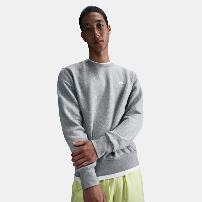 نايكي سويت شيرت كلوب فليس للرجال رمادي image number 0