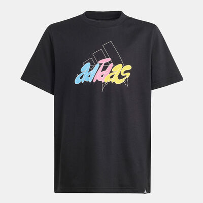 اديداس تيشيرت اليوستريتد جرافيك للاطفال أسود
