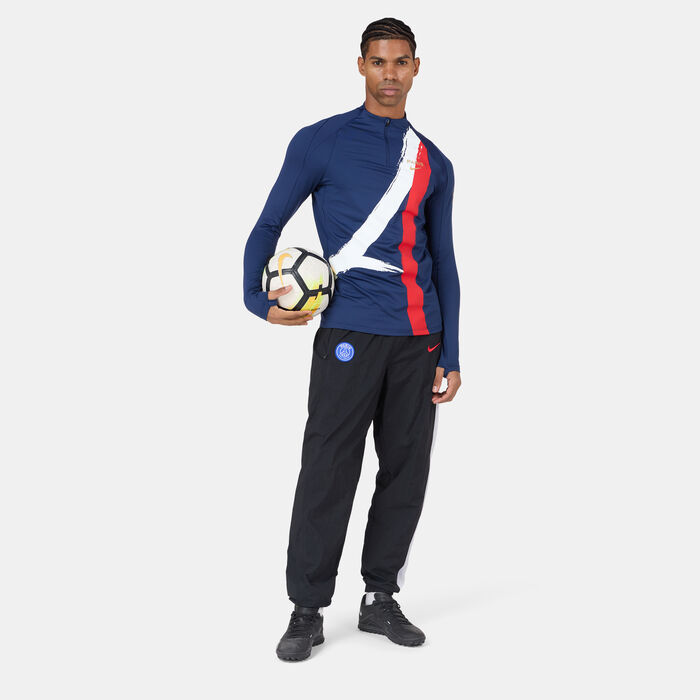 نايكي تيشيرت كرة القدم باريس سان جيرمان سترايك دريل للرجال أزرق image number 2