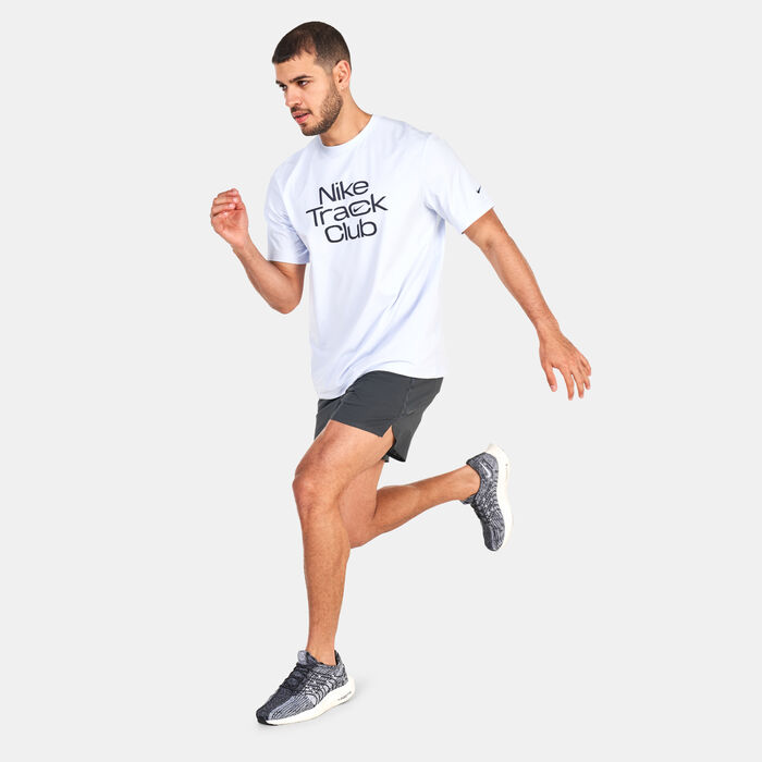 نايكي تراك كلوب تيشيرت دراي-فت شورت-سليف رانينج للرجال رمادي image number 2