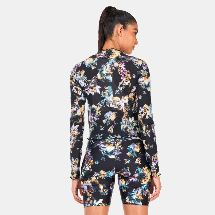 بوما تيشيرت كريستال جالاكسي برينتد بأكمام طويلة فيتيد للنساء أسود image number 1