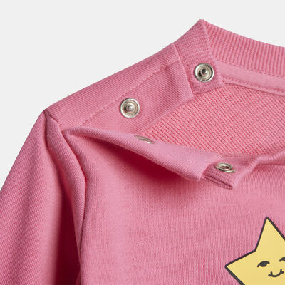 اديداس بدلة رياضية سيزونال اسينشالز للأطفال وردي