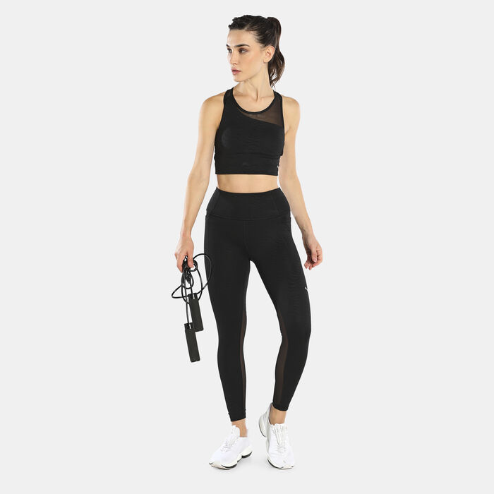 بوما صدرية رياضية فلوليس دعم متوسط للنساء أسود image number 2