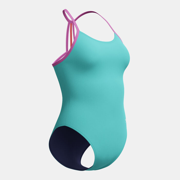 سبيدو بدلة السباحة لان لاين باك قطعة واحدة للأطفال أزرق image number 3