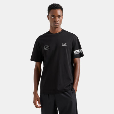 اي ايه 7 امبوريو ارماني تيشيرت ترين جرافيك سيريس للرجال أسود