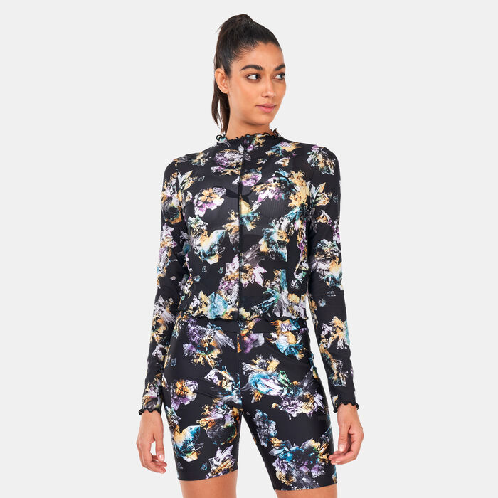 بوما تيشيرت كريستال جالاكسي برينتد بأكمام طويلة فيتيد للنساء أسود image number 0