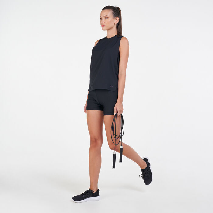 اندر ارمر تيشيرت UA راش تانك للنساء أسود image number 2