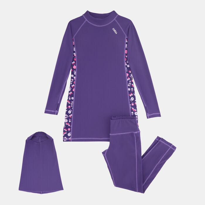 كويغا بدلة السباحة موديست 3 قطع للأطفال بنفسجي image number 0