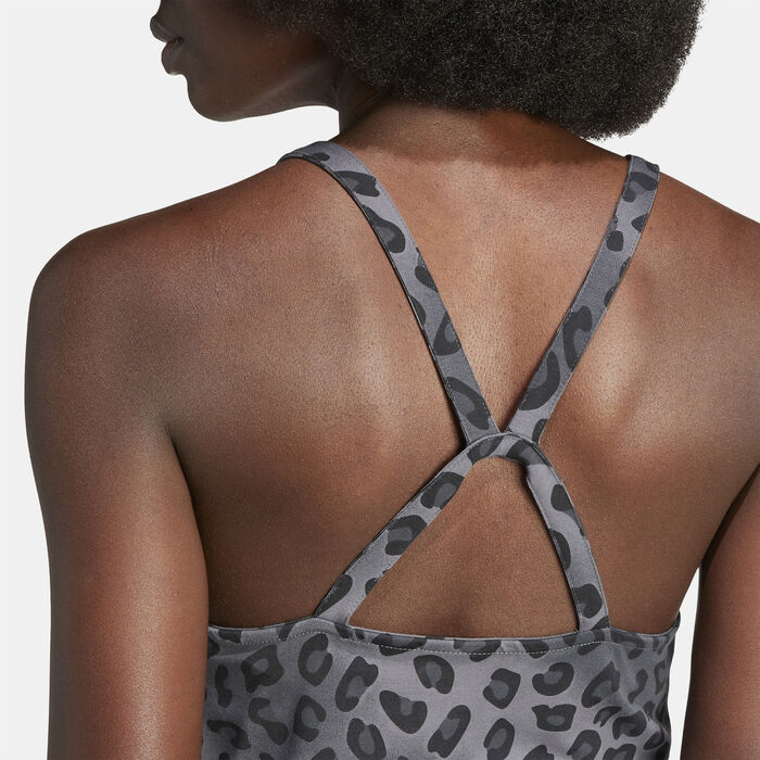 اديداس اورجينال فستان ليوبارد لوكس ماكسي للنساء أسود image number 3