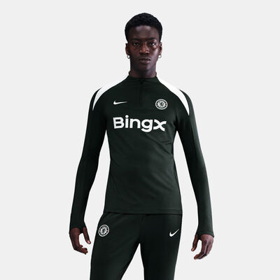 نايكي قميص كرة القدم تشيلسي سترايك دريل بأكمام طويلة للرجال أخضر