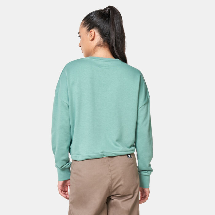 كونفرس سويت شيرت تشاك تايلور لوجو للنساء أخضر image number 1