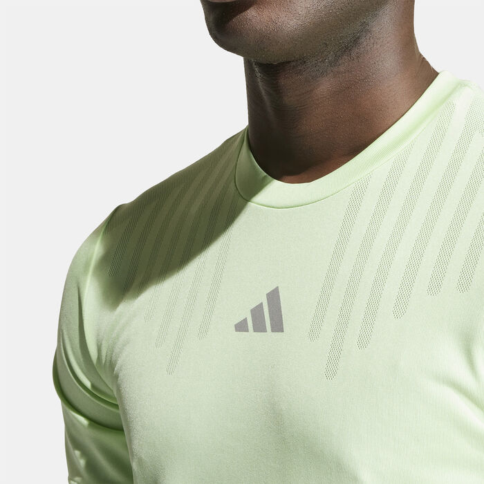 اديداس تيشيرت التمرين هيت اير-تشِل للرجال أخضر image number 3