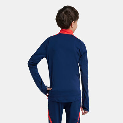 اديداس تيشيرت تمرين كرة القدم مانشستر يونايتد تيرو 24 1/4-سحاب للاطفال أزرق