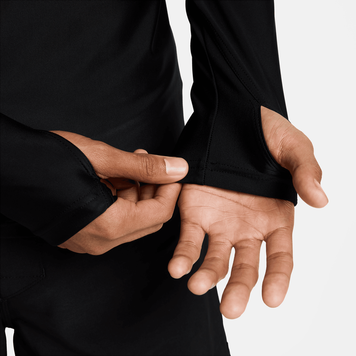 نايك سويم تيشيرت السباحة راشجارد باكمام طويلة للرجال أسود image number 3