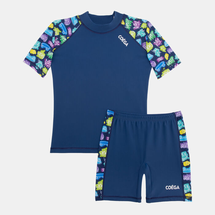 كويغا بدلة سباحة 2-بيس للأطفال أزرق image number 0