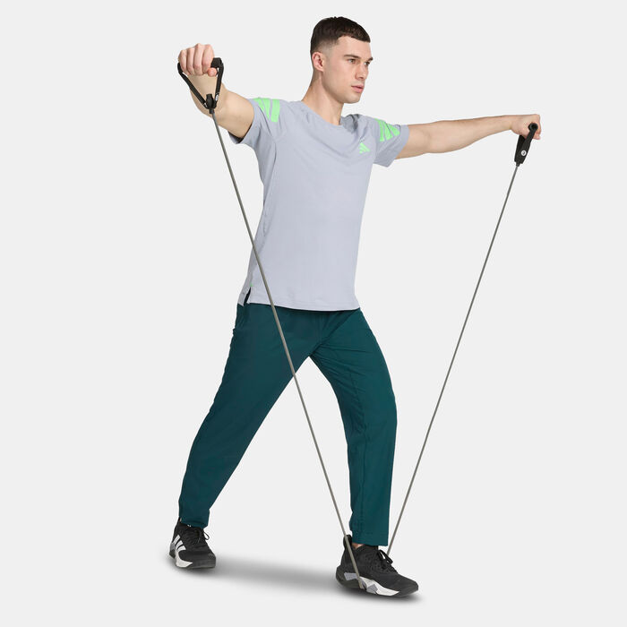 اديداس بنطال التمرين ترين ايسنشالز للرجال أخضر image number 2