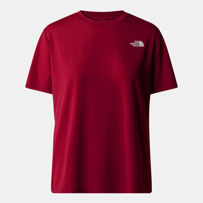 ذا نورث فيس تيشيرت توبوجرافيك فاونديشن للنساء أحمر