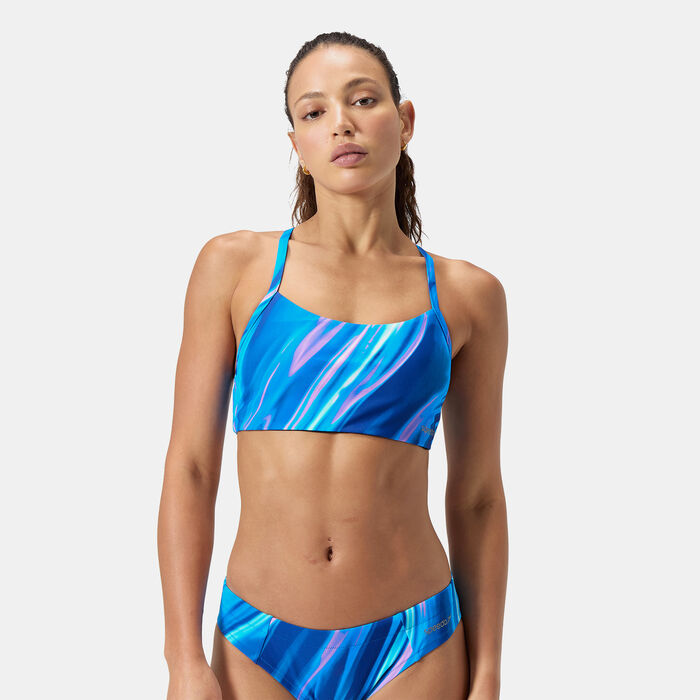 سبيدو تيشيرت السباحة برينتد ريسرباك للنساء أزرق image number 0