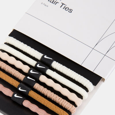 نايك ربطات شعر فليكس (6 أزواج) بنى