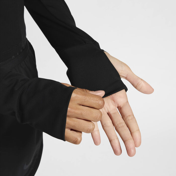 نايكي رانينج ديفجن تيشيرت الجري دراي-فت بأكمام طويلة للنساء أسود image number 4