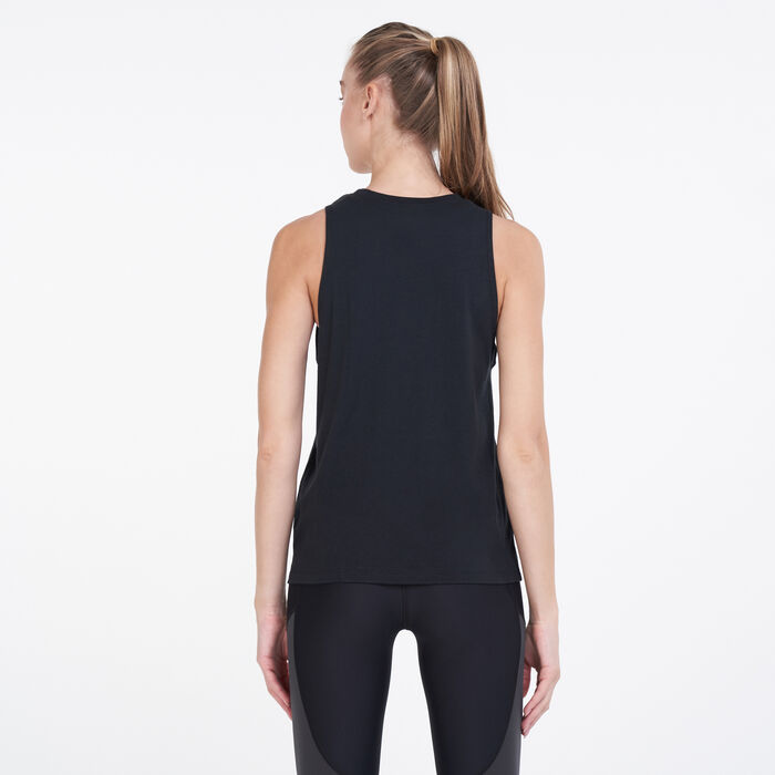 اندر ارمر تيشيرت سبورت ستايل تانك للنساء أسود image number 1