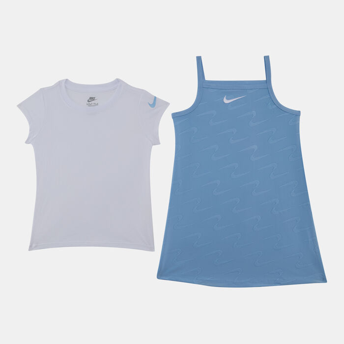 نايكي طقم موشن بشعار سووش من قطعتين للأطفال أزرق image number 1