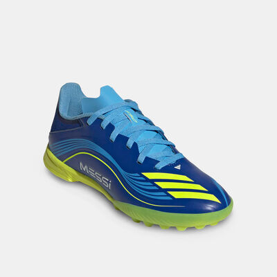 اديداس شورت كرة القدم F50 ميسي ليج لملاعب العشب الصناعي للأطفال أزرق