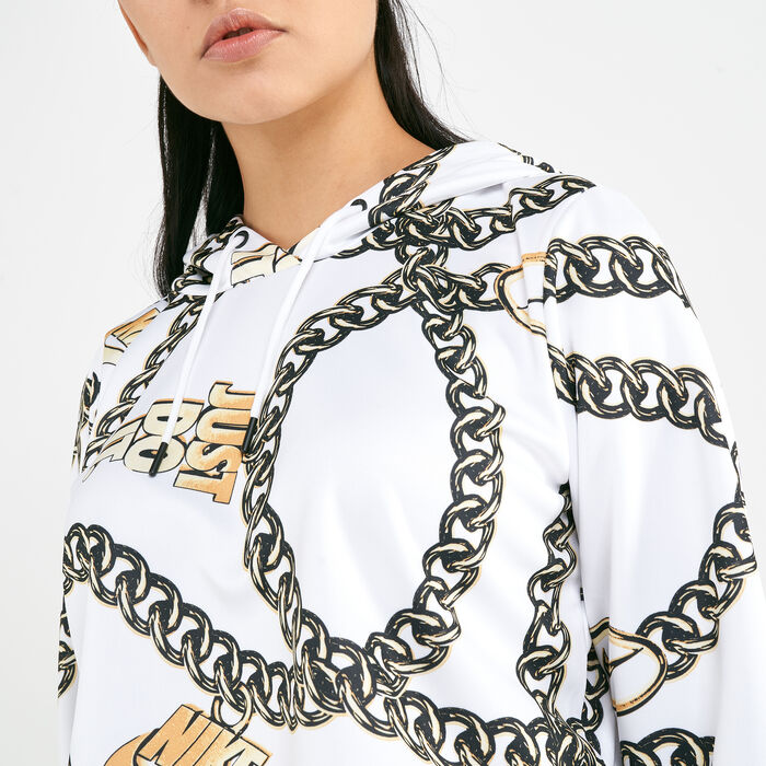 نايكي هودي سبورتسوير كروبد للنساء أبيض image number 3