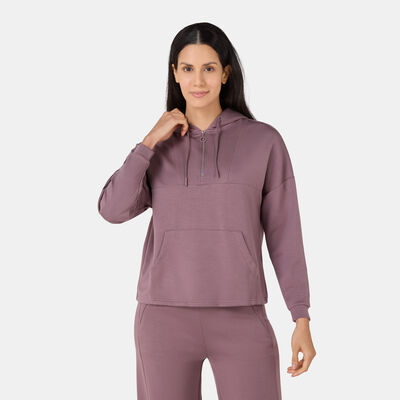 سن اند ساند سبورتس جاكيت بربع سحاب للنساء وردي