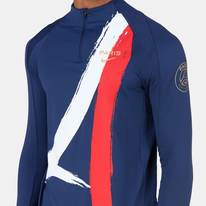 نايكي تيشيرت كرة القدم باريس سان جيرمان سترايك دريل للرجال أزرق image number 3