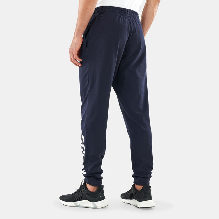 اديداس بنطال اسنشالز سينجل جيرسي تيبرد الاستيك كف لوجو للرجال أزرق image number 1