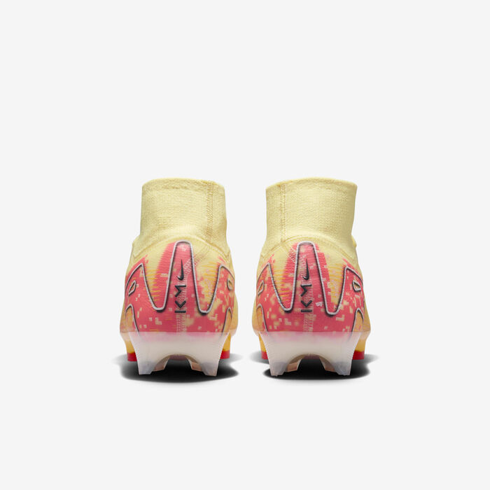 نايكي ميركيوريال سوبرفلاي 10 ايليت 'كيليان مبابي' حذاء كرة القدم عالي لملاعب العشب الطبيعي أصفر image number 5