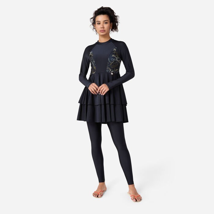 كويغا بدلة السباحة موديست 2-بيس للنساء أسود image number 0