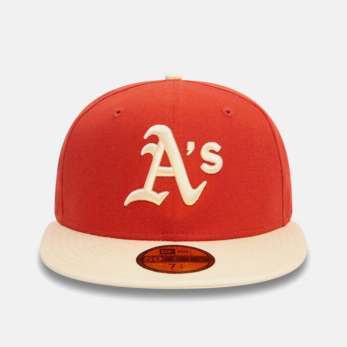 نيو ايرا قبعة MLB اوكلاند اثليتكس سايد باتش 59فيفتي للرجال برتقالي image number 0