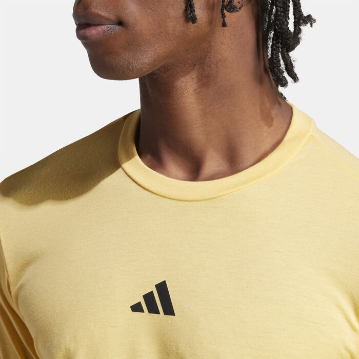 اديداس تيشيرت التمرين لوجو للرجال برتقالي image number 3