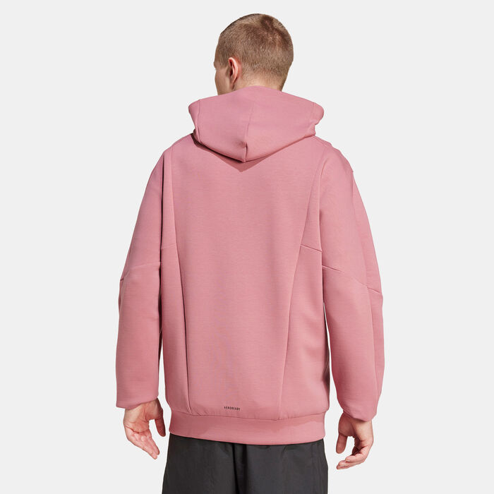 اديداس جاكيت رياضي ديزايند فور ترينينج بسحاب كامل للرجال وردي image number 1