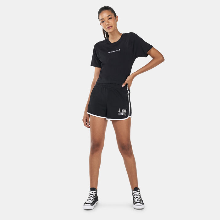 كونفرس تيشيرت سترايبد ووردمارك للنساء أسود image number 2