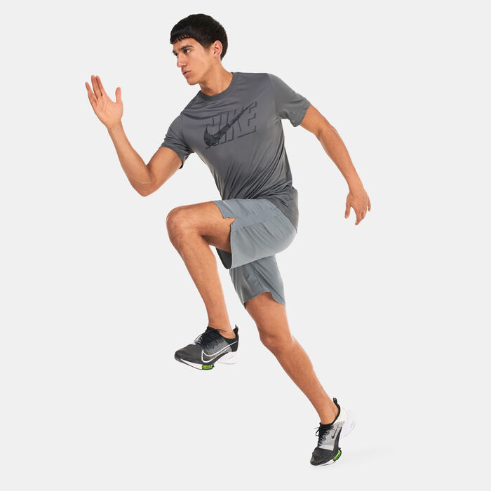 نايكي شورت الجري تشالنجر دراي-فت للرجال رمادي image number 2