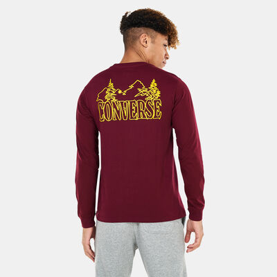 كونفرس تيشيرت كونتر كليمت بأكمام طويلة للرجال أحمر