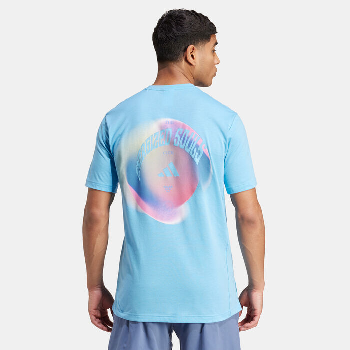 اديداس تيشيرت اليوغا للرجال أزرق image number 3