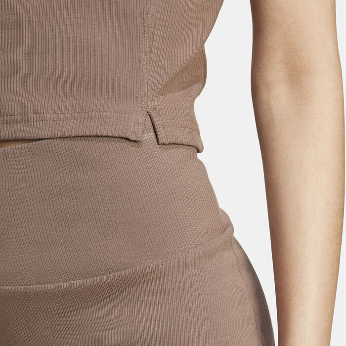 اديداس تيشيرت بلا اكمام لاونج ريبد للنساء بنى image number 4