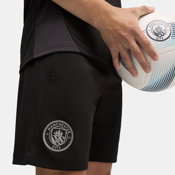 بوما شورت تدريب كرة القدم مانشستر سيتي للرجال أسود image number 3