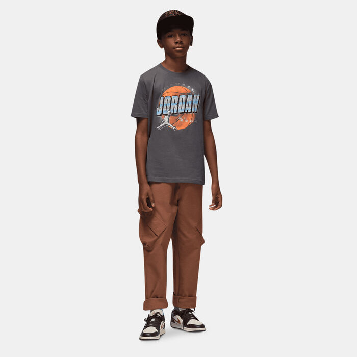 نايكي تيشيرت ديستريسد كروم للأطفال رمادي image number 2