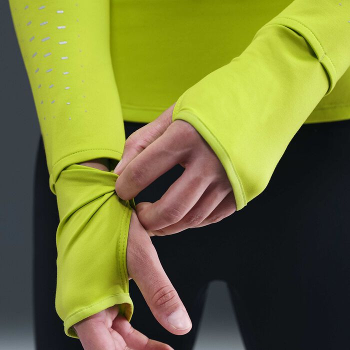 نايكي تيشيرت الجري سويفت ثيرما-فت بربع سحاب للنساء أخضر image number 5