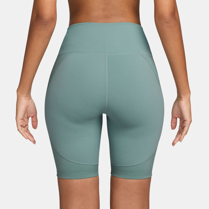 نايكي شورت ون دراي فت بايك للنساء رمادي image number 1