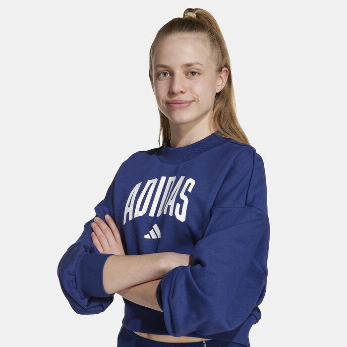 اديداس سويت شيرت سيسزونالز اسينشالز للأطفال أزرق image number 3